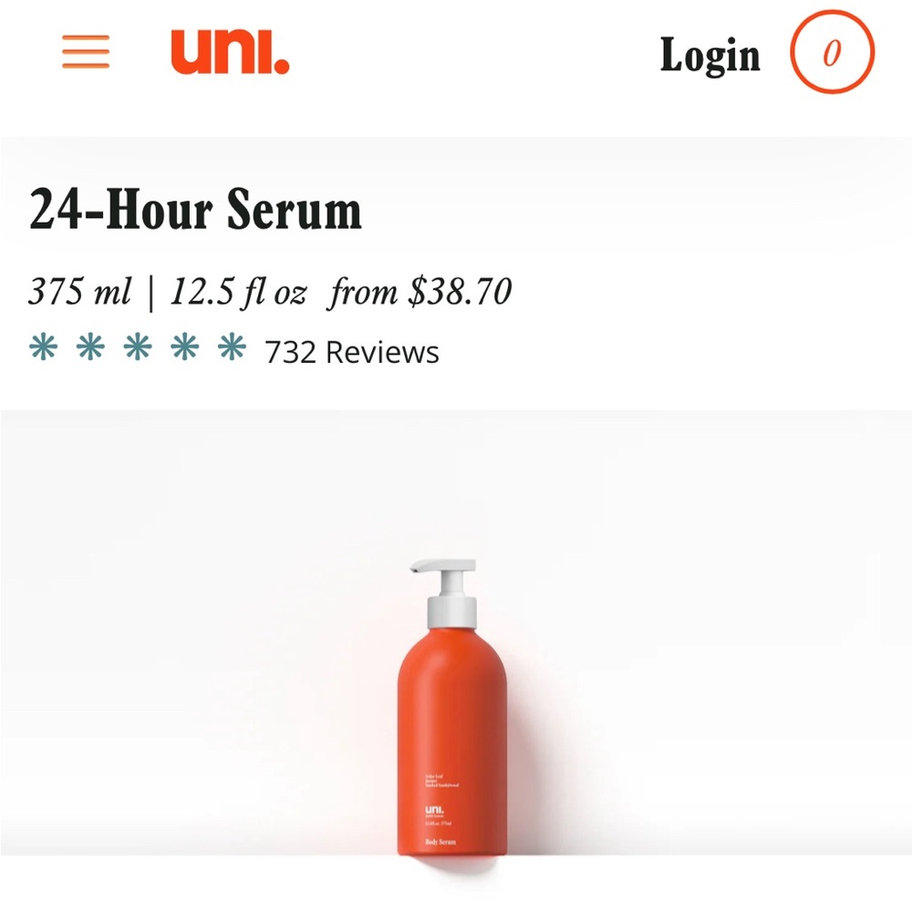 Uni System 24 hour Serum and Shampoo